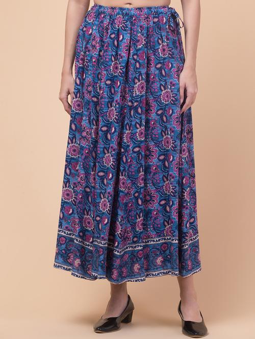 women printed flared long skirt - 21737328 -  Standard Image - 0