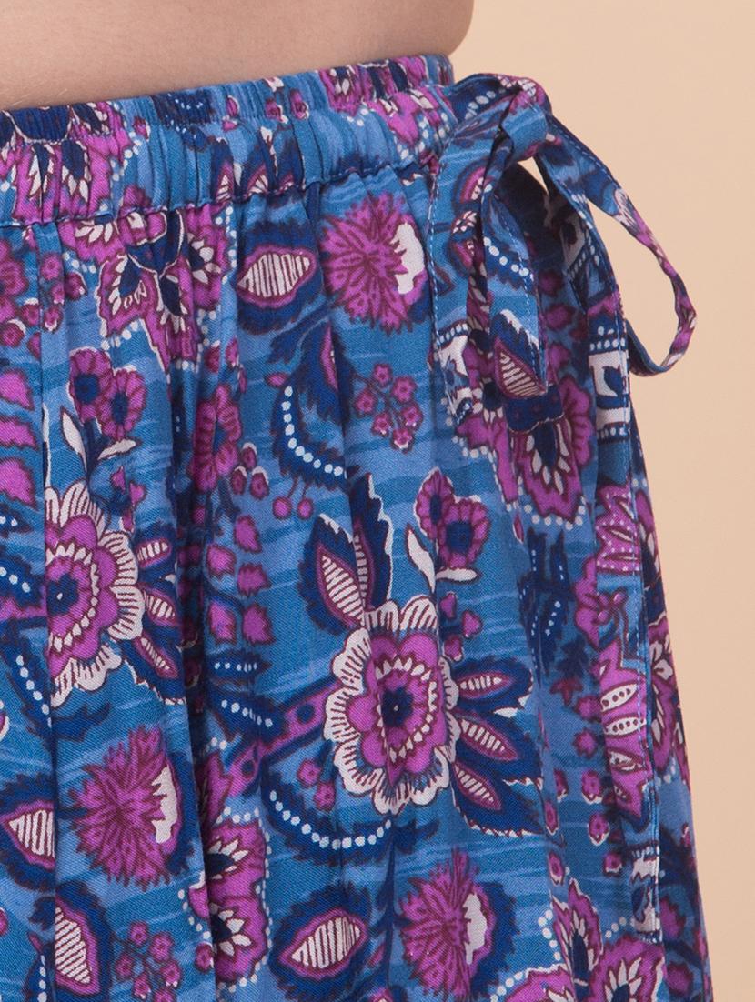 women printed flared long skirt - 21737328 - Standard Image - 5