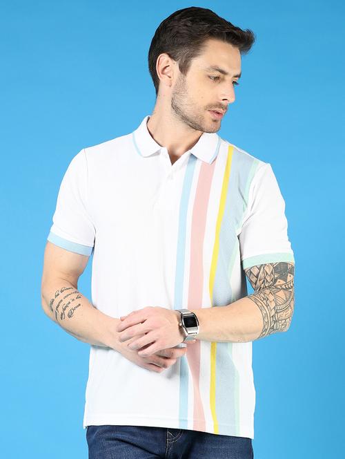 men striped short sleeve regular fit polo t-shirt - 21737777 -  Standard Image - 0