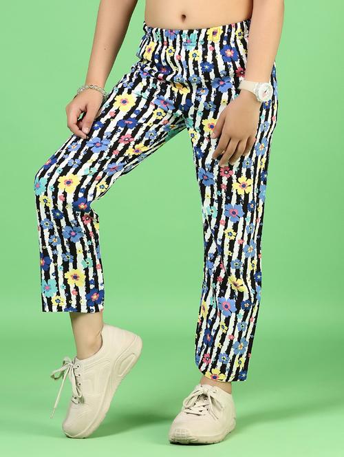 girls floral printed mid irse casual trouser - 21737780 -  Standard Image - 0