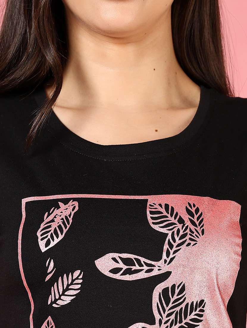 women front print short sleeve t-shirt - 21737841 - Standard Image - 5