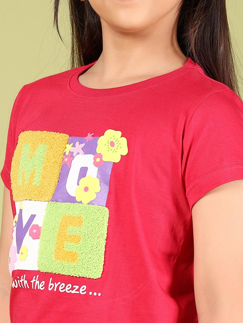 girls printed short sleeves round neck tee - 21737863 - Standard Image - 5