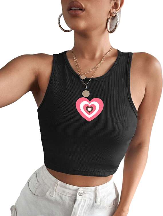 women printed sleeveless crop top  - 21738106 -  Standard Image - 3