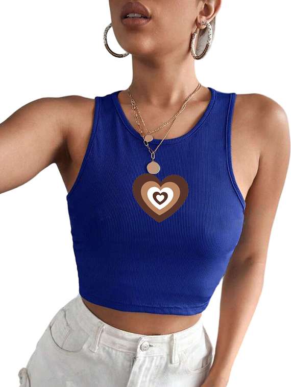 women printed sleeveless crop top  - 21738118 -  Standard Image - 3