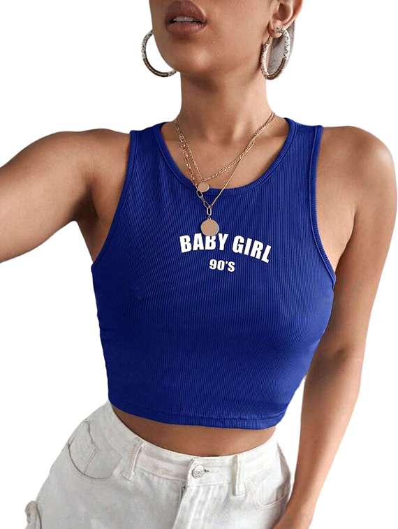 women printed sleeveless crop top  - 21738181 -  Standard Image - 3