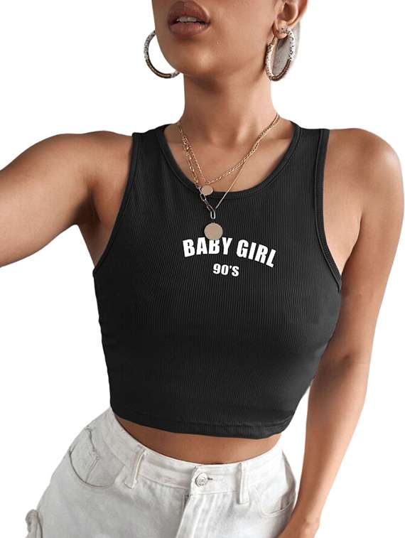 women printed sleeveless crop top  - 21738182 -  Standard Image - 3