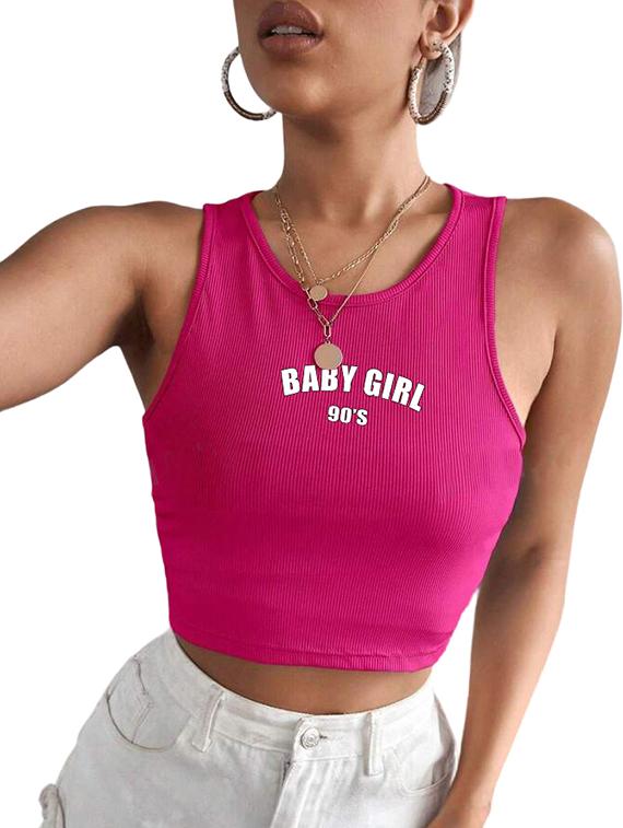 women printed sleeveless crop top - 21738184 - Standard Image - 3
