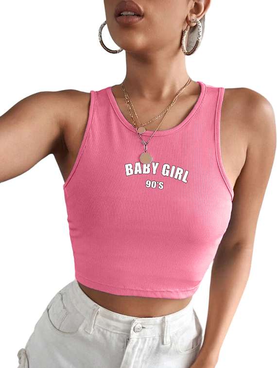 women printed sleeveless crop top  - 21738187 -  Standard Image - 3