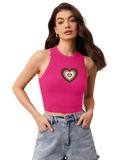 women printed sleeveless crop top  - 21738224 -  Standard Image - 0