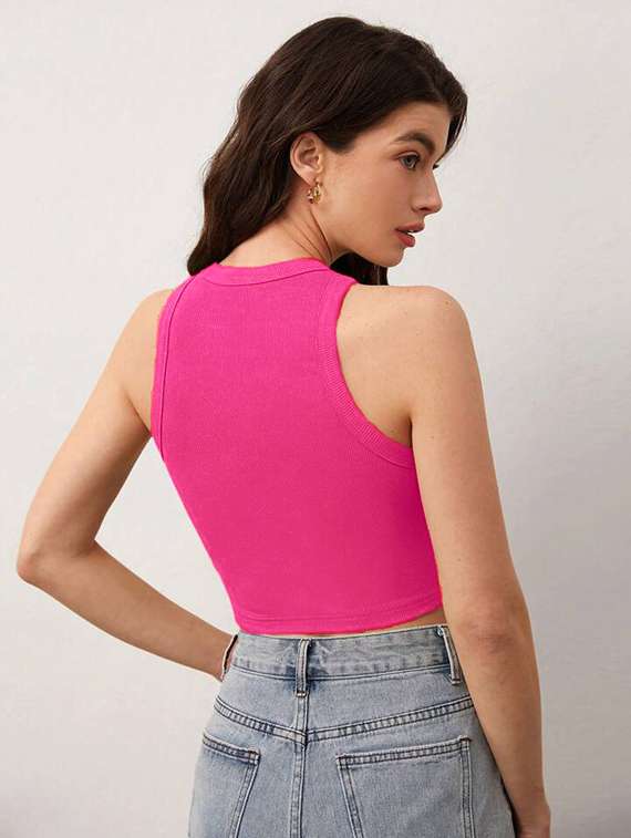 women printed sleeveless crop top  - 21738288 -  Standard Image - 3