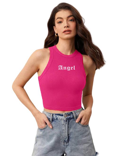 women printed sleeveless crop top  - 21738310 -  Standard Image - 0