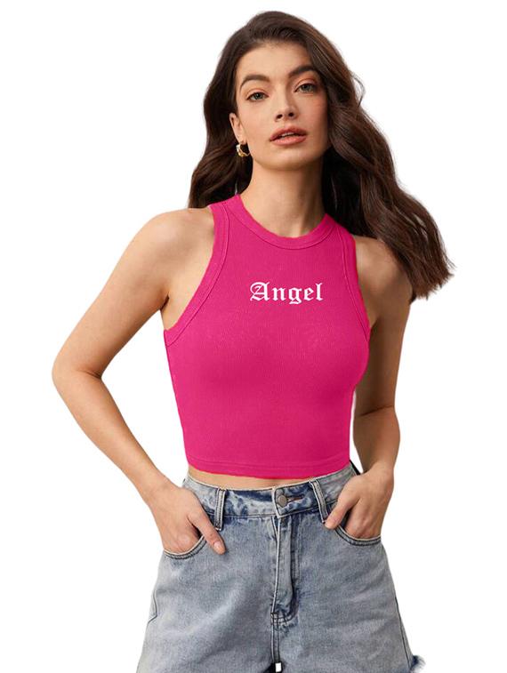women printed sleeveless crop top  - 21738310 -  Zoom Image - 0