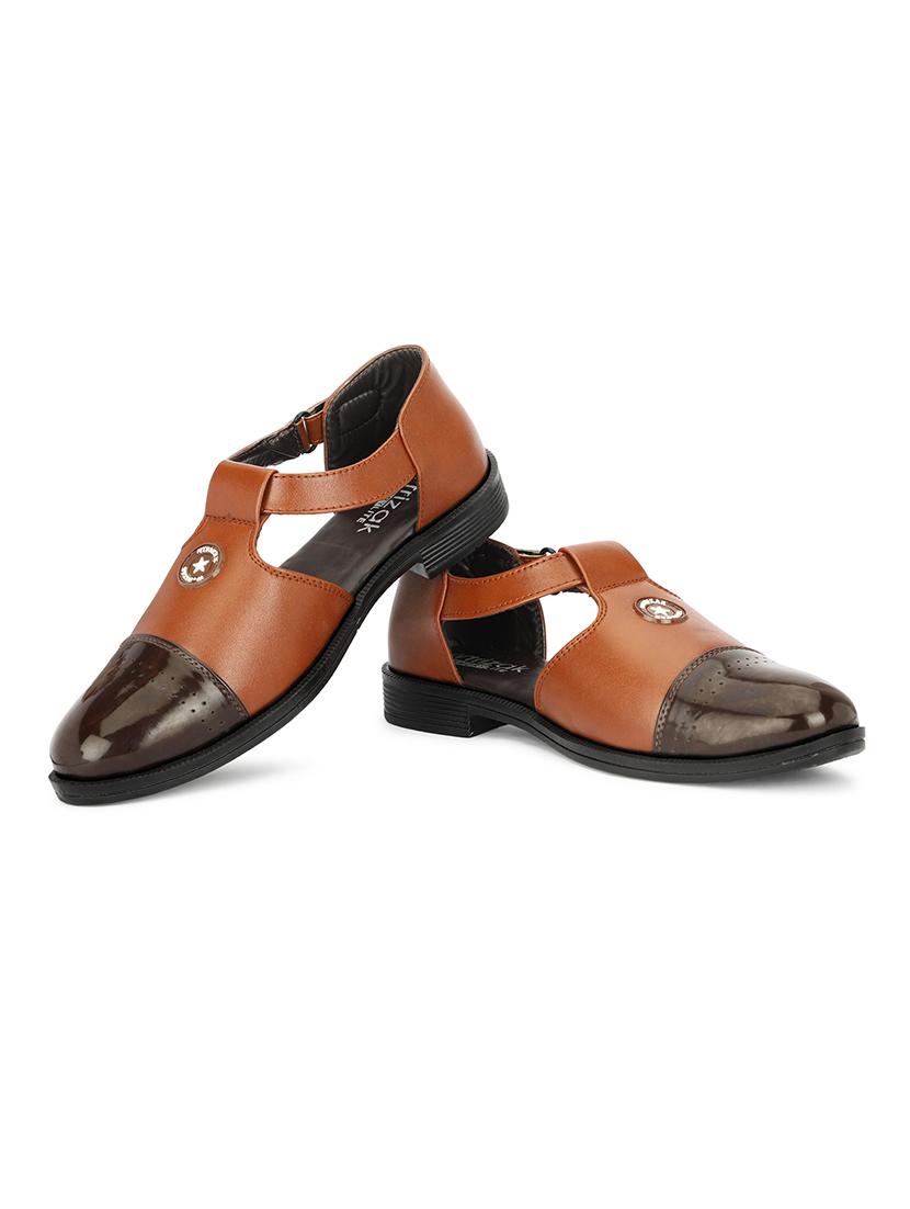 men tan close back sandal - 21738344 - Standard Image - 3