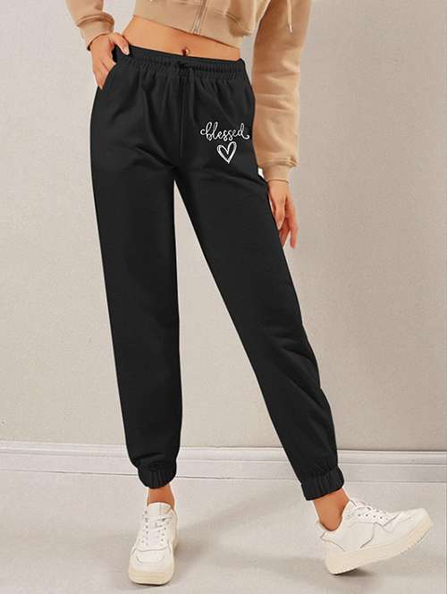women printed high rise joggers - 21738850 -  Standard Image - 0
