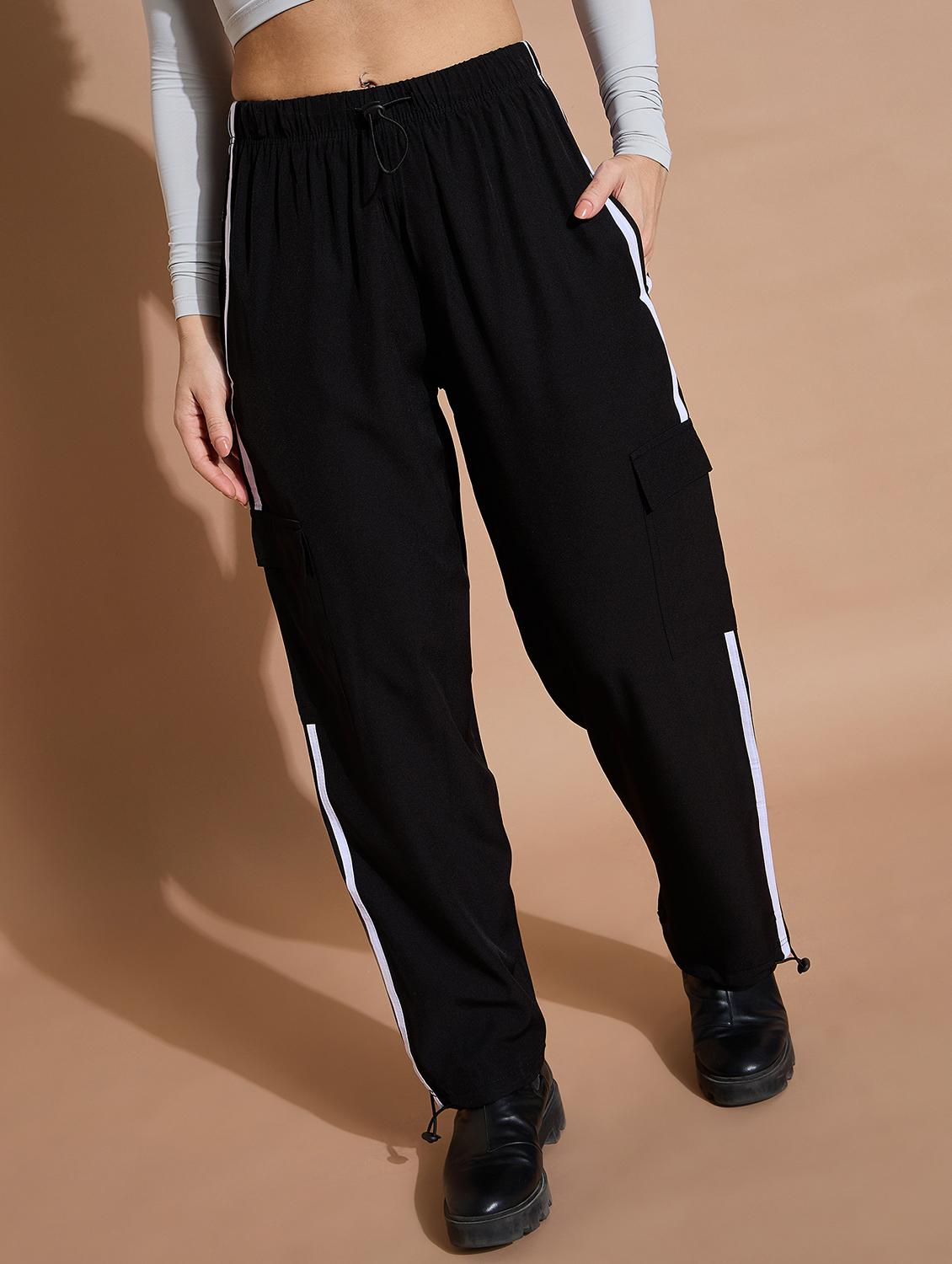women color block mid rise track pant - 21739311 -  Zoom Image - 0