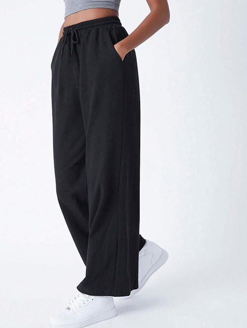 women solid mid rise track pant - 21739400 -  Standard Image - 0