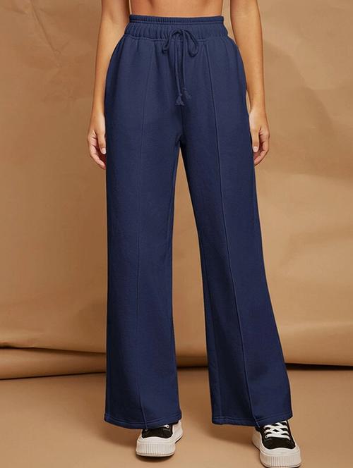 women solid mid rise track pant - 21739468 -  Standard Image - 0