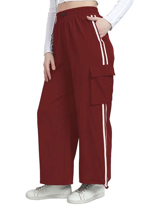 women solid mid rise track pant - 21739479 -  Standard Image - 0