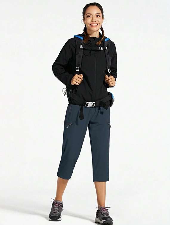 women solid mid rise cropped track pant - 21739507 - Standard Image - 3