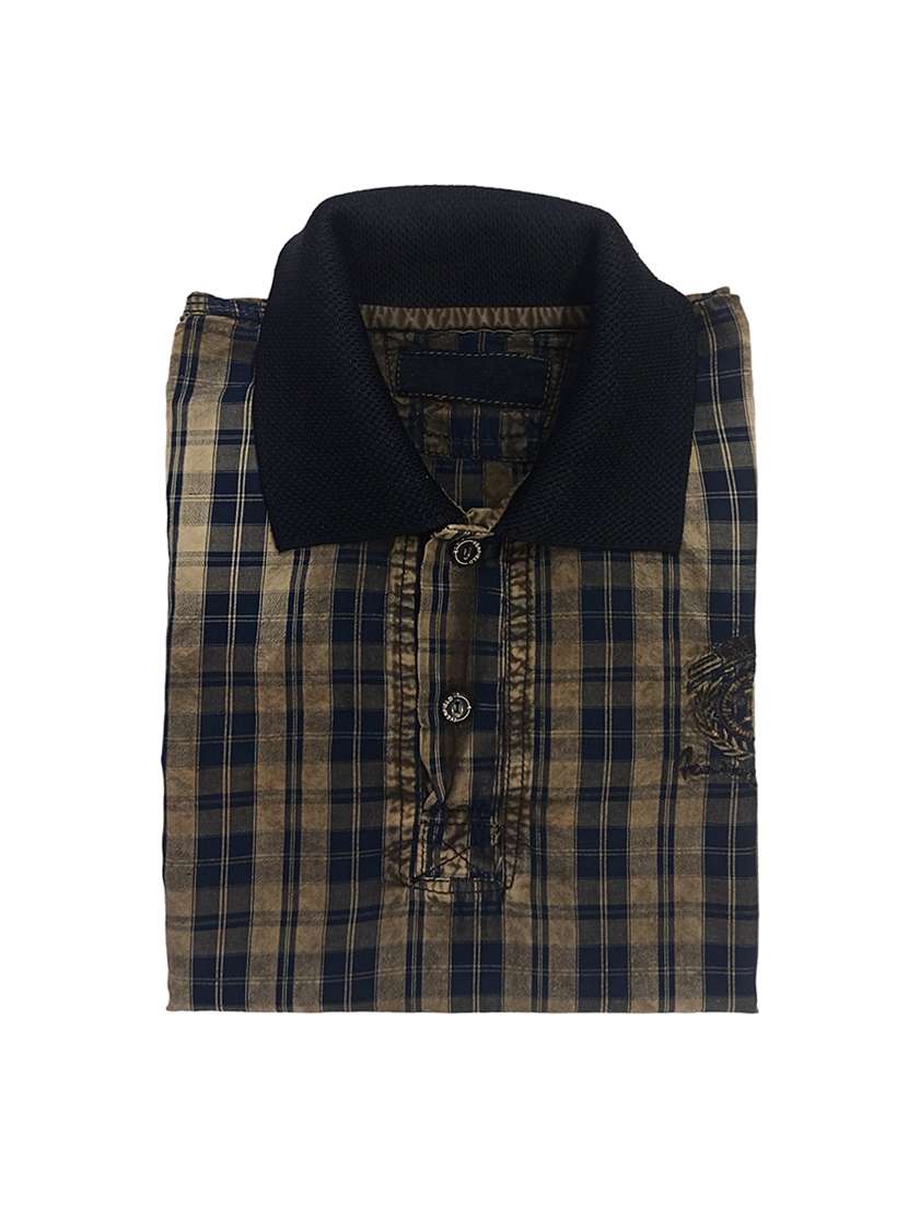 boys checkered short sleeve polo t-shirt - 21740060 -  Standard Image - 3