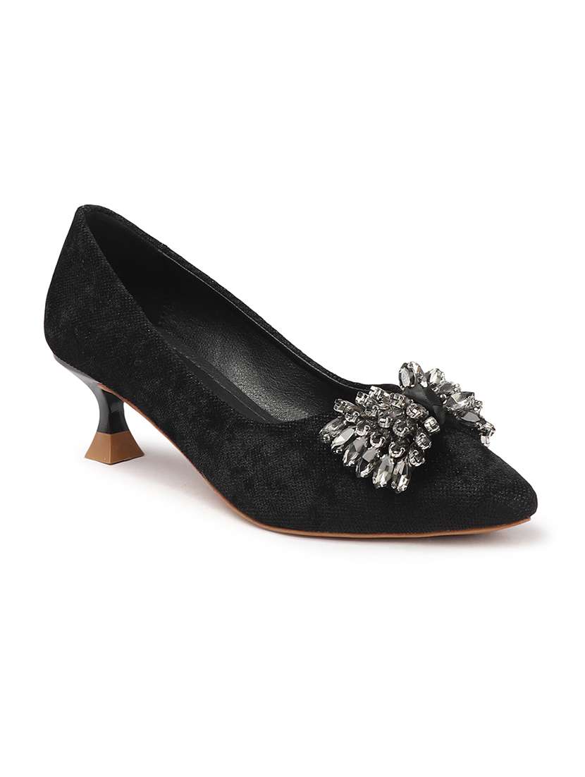 Women Black Slip On Pump