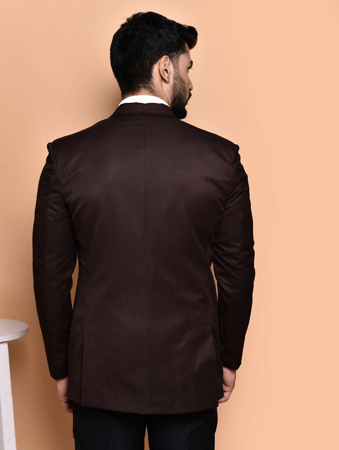 men solid single breasted long sleeve blazer - 21740115 - Standard Image - 3