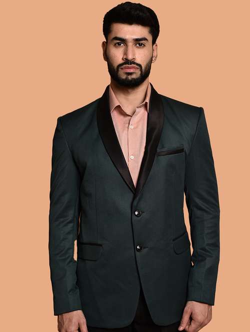 men solid single breasted long sleeve blazer - 21740139 -  Standard Image - 0