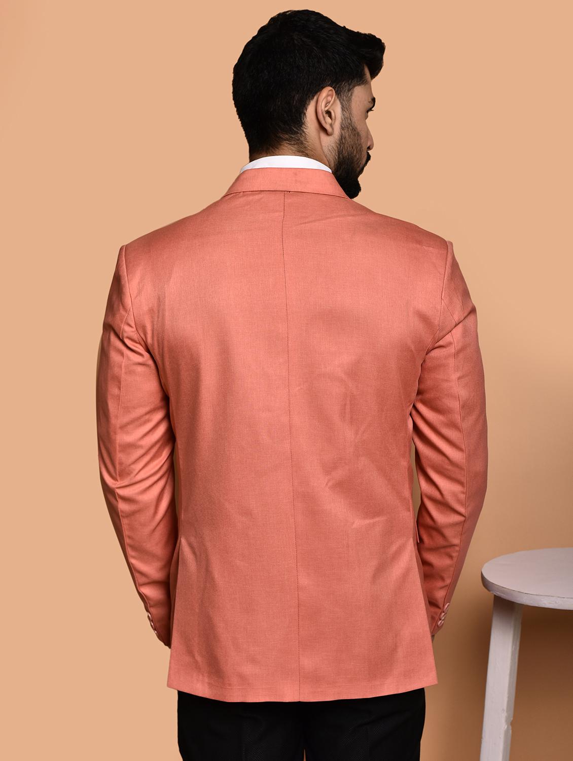 men solid single breasted long sleeve blazer - 21740183 - Standard Image - 3