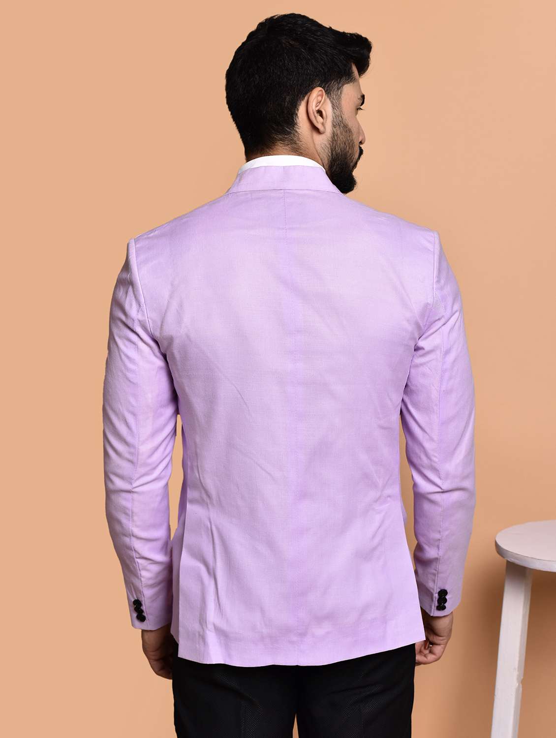 men solid single breasted long sleeve blazer - 21740194 -  Standard Image - 3