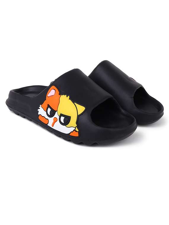 black slip on slider 