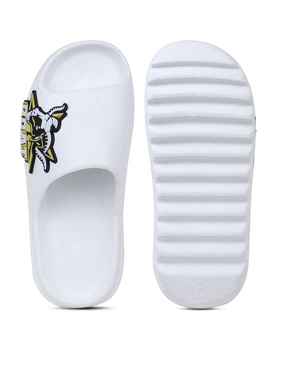 men printed slider flip flops - 21740301 -  Standard Image - 5
