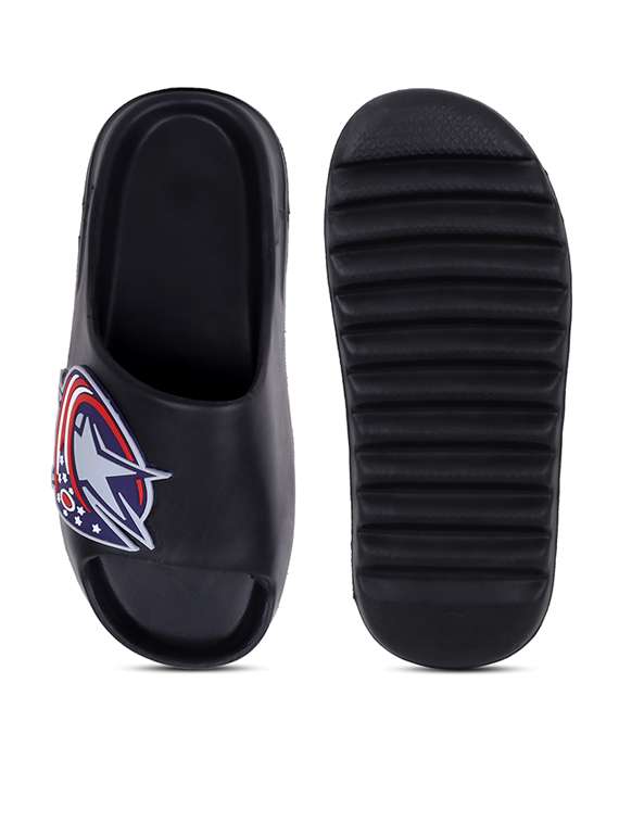 men printed slider flip flops - 21740306 -  Standard Image - 5