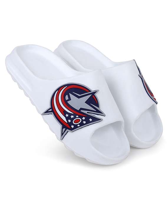 men printed slider flip flops - 21740307 -  Standard Image - 3