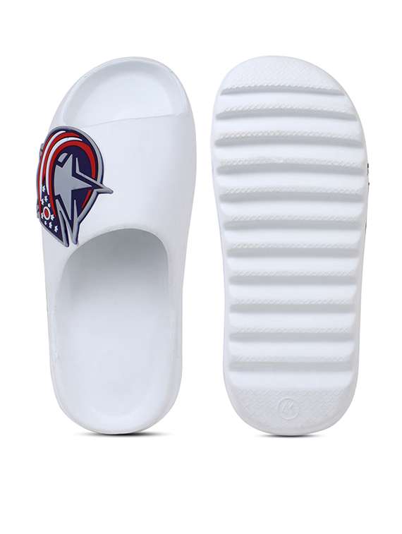 men printed slider flip flops - 21740307 -  Standard Image - 5