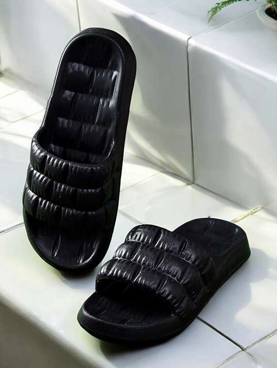 men solid slider flip flops - 21740316 -  Zoom Image - 0