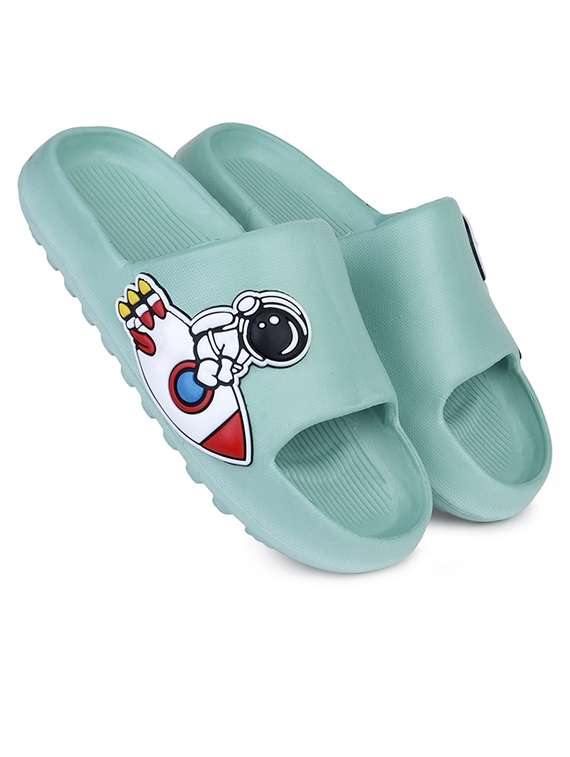 Women Printed Slide Flip Flops - 21740349 -  Standard Image - 3