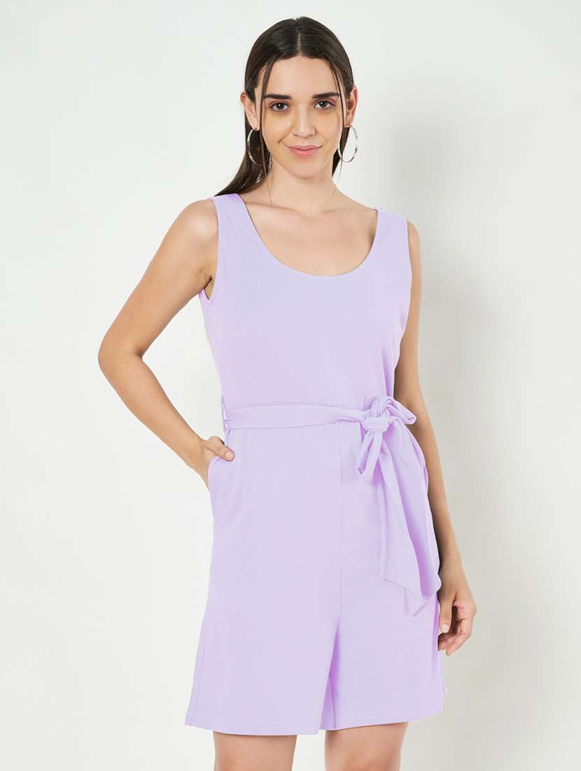 women solid sleeveless romper - 21740465 - Zoom Image - 0