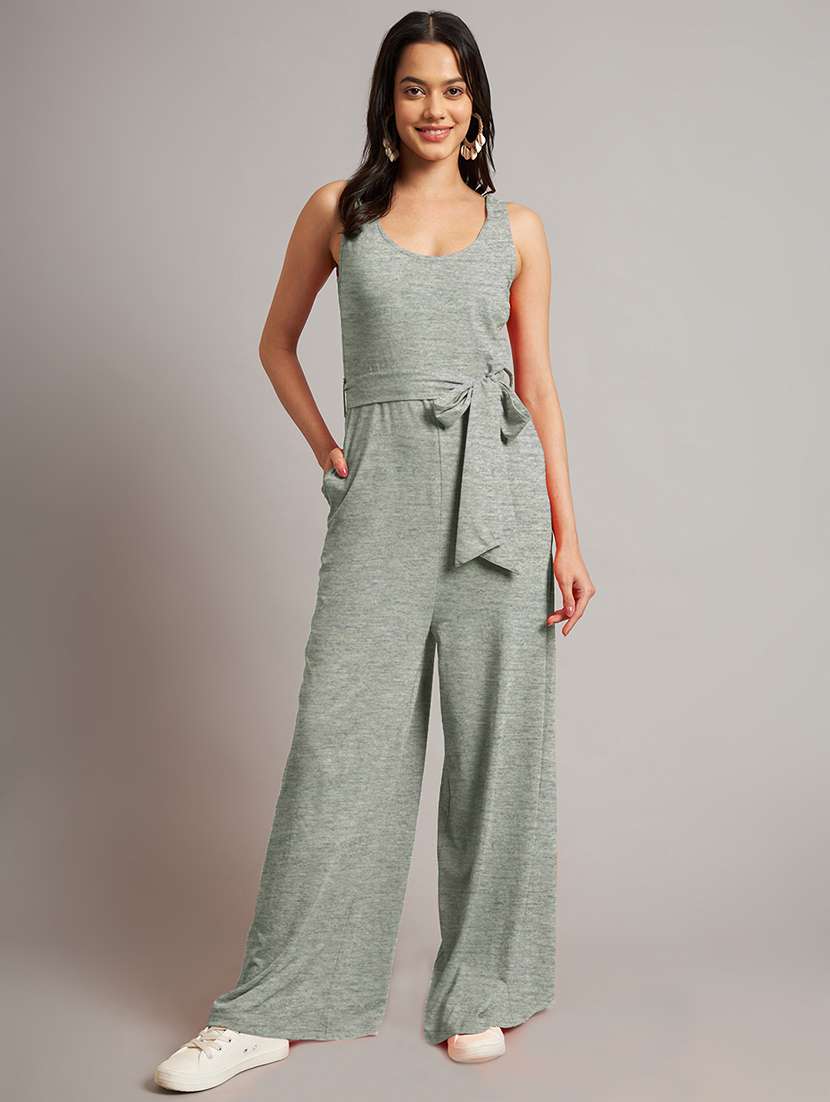 women solid sleeveless full length jumpsuit - 21740506 - Zoom Image - 0