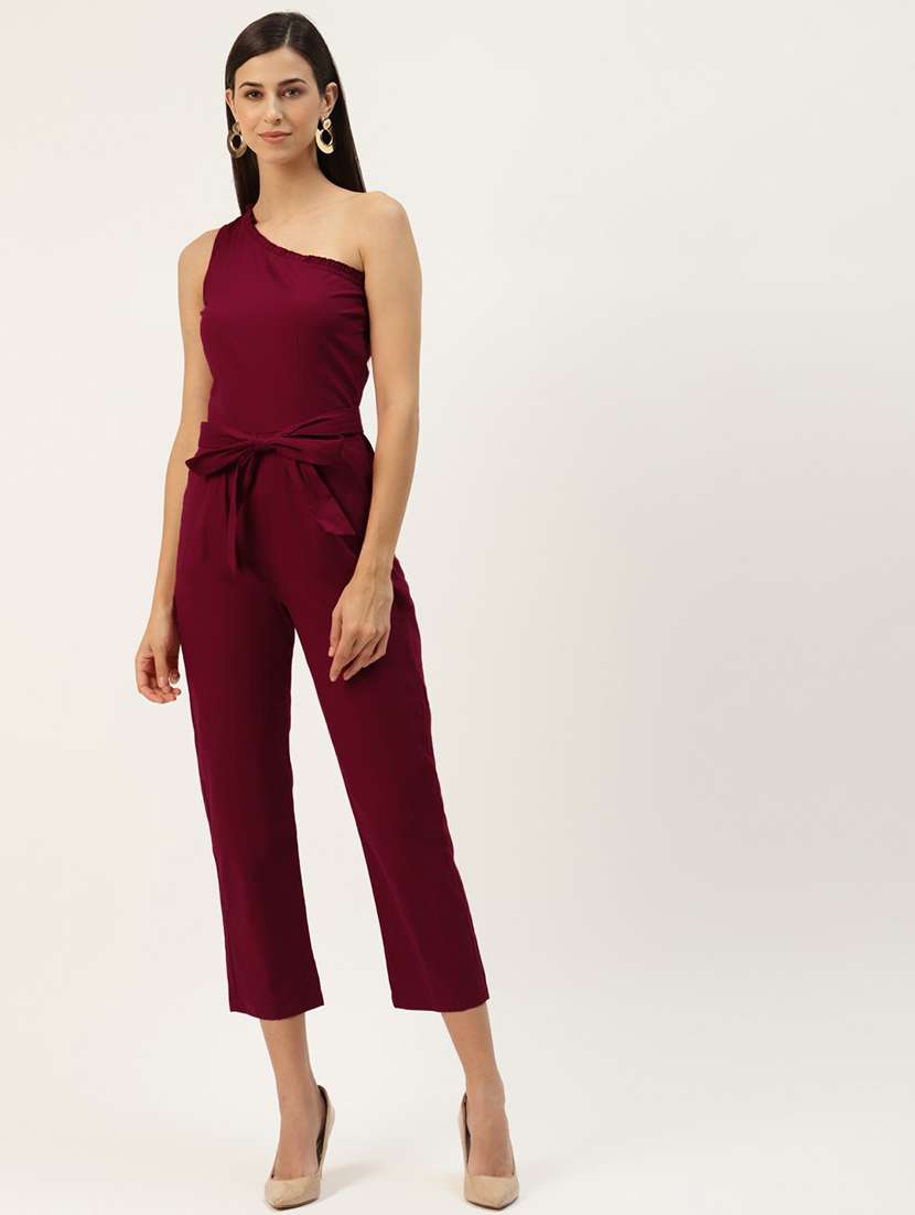 women solid single shoulder jumpsuit - 21740523 -  Zoom Image - 0