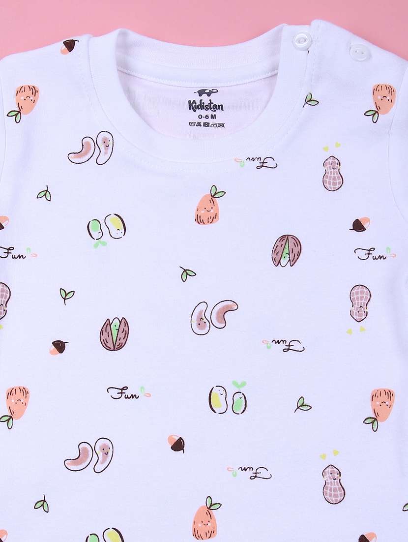kids printed t-shirt and short co-ord set - 21740546 - Standard Image - 3