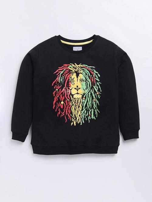 boys front print long sleeve sweatshirt - 21740653 -  Standard Image - 0