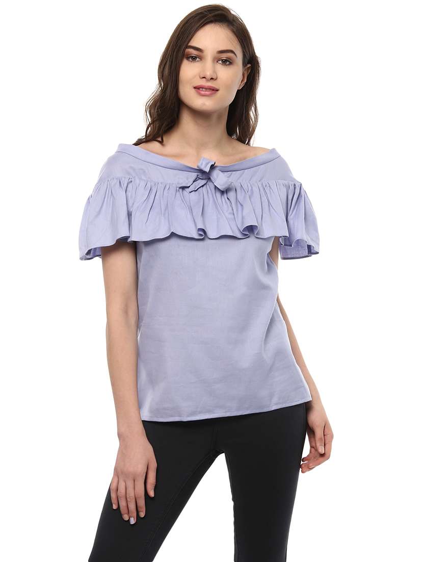 women solid cape sleeves regular top
