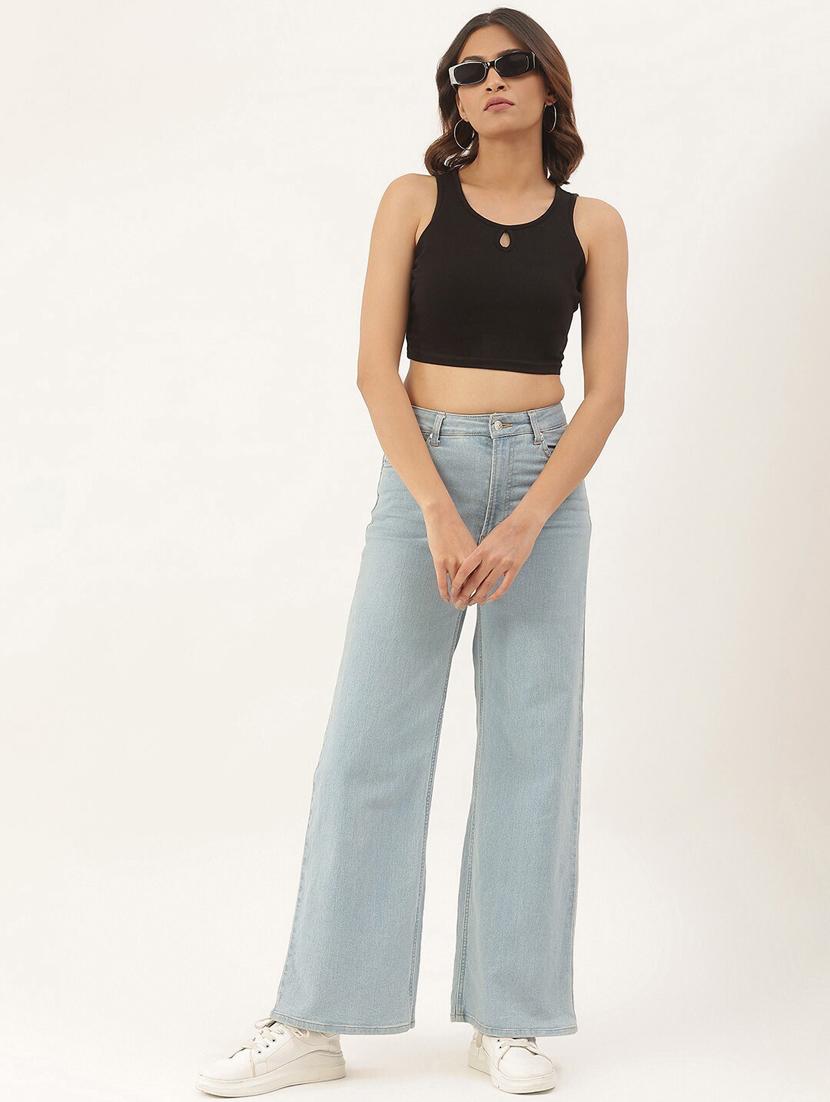women solid sleeveless crop tank top - 21740802 - Standard Image - 3