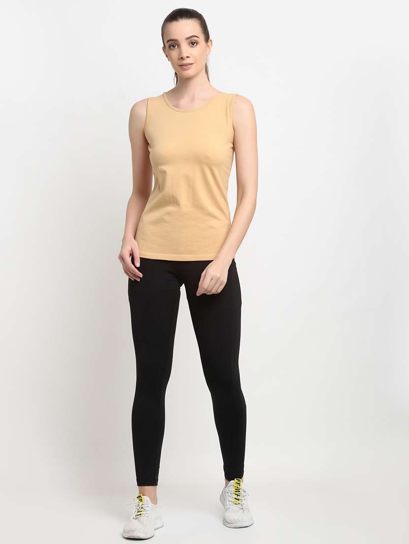 women solid sleeveless tank top  - 21740819 -  Standard Image - 3