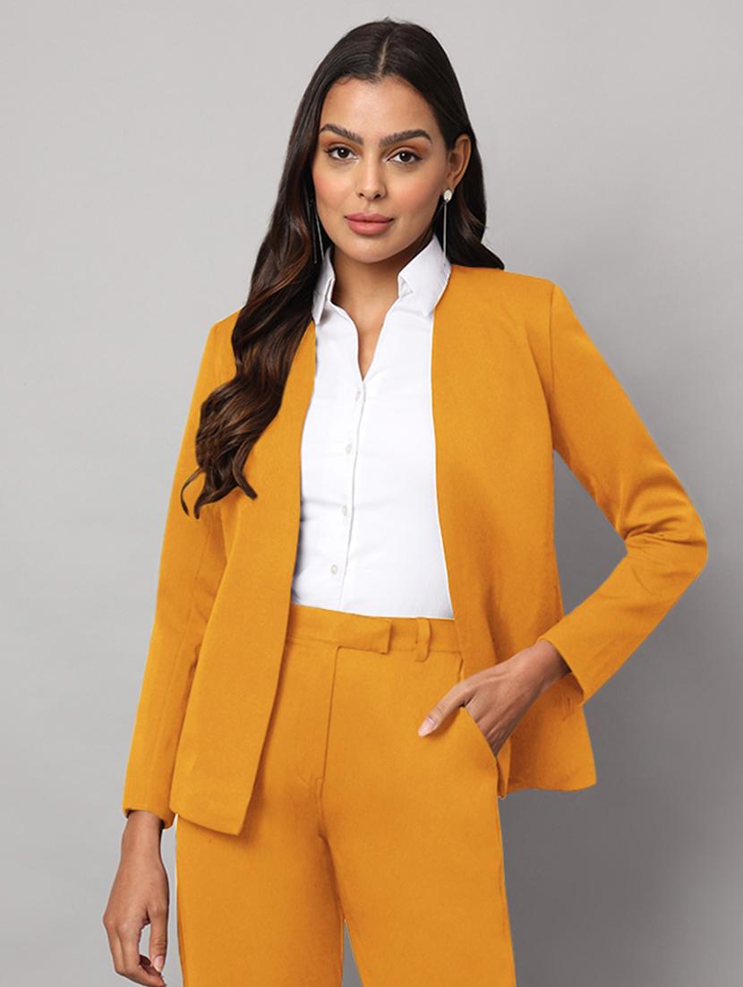 women soldi long sleeevs single breasted blazer - 21740825 - Zoom Image - 0
