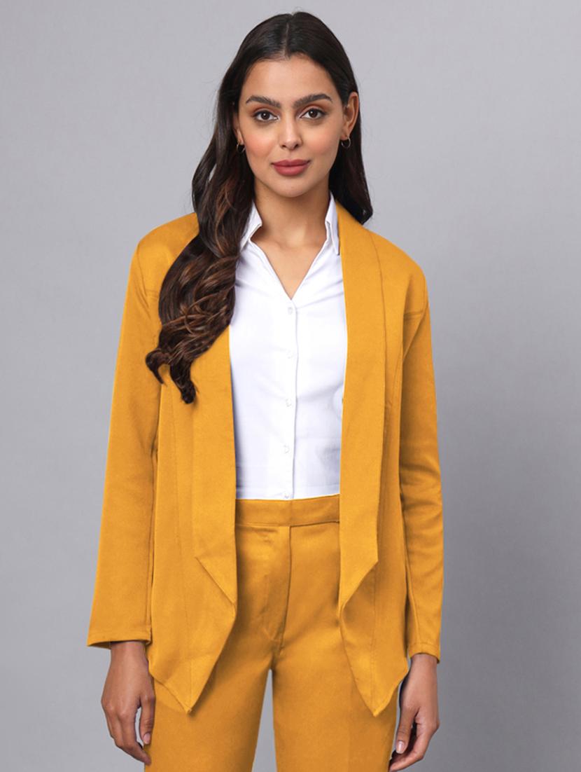 women solid long sleeves formal blazer - 21740830 - Zoom Image - 0