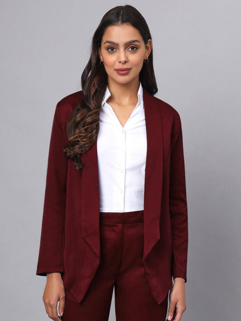 women solid long sleeves formal blazer - 21740831 - Zoom Image - 0