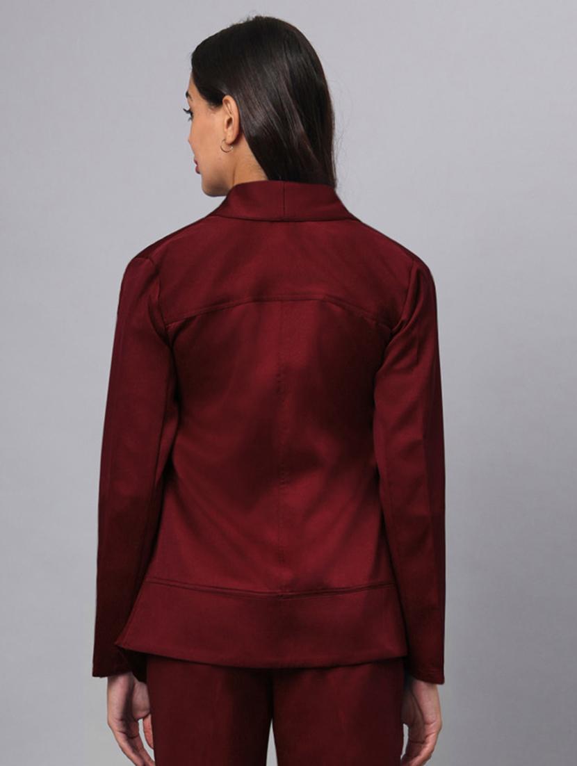 women solid long sleeves formal blazer - 21740831 - Standard Image - 3
