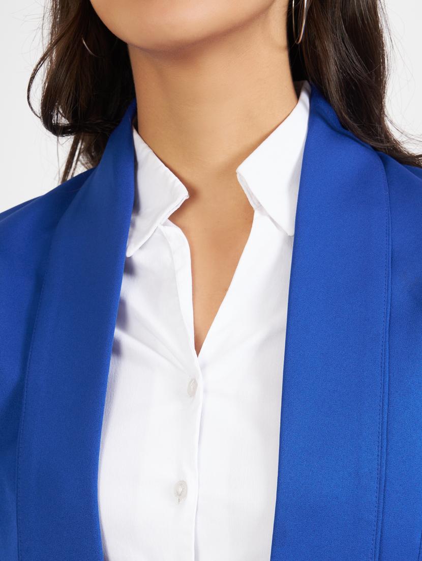 women solid long sleeves formal blazer - 21740832 - Standard Image - 5
