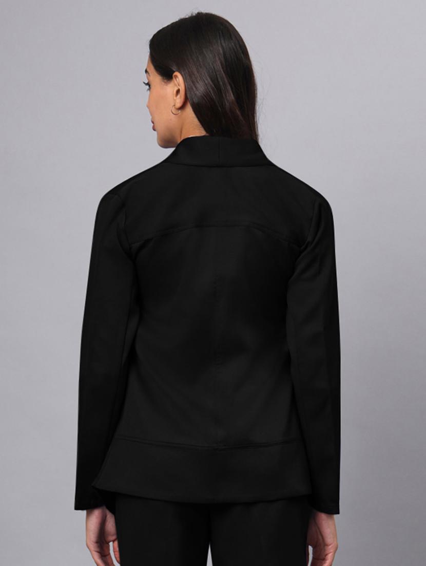 women solid long sleeves formal blazer - 21740833 - Standard Image - 3